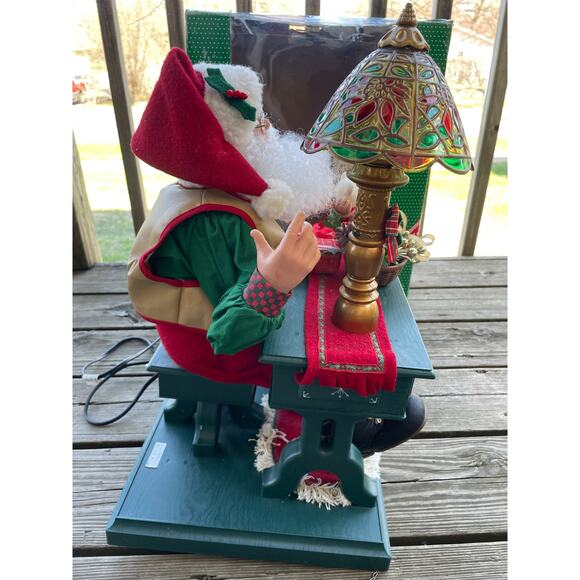 Holiday Creations 20" Animated Musical Lighted Santa Toy Workshop Motionette - Picture 11 of 16